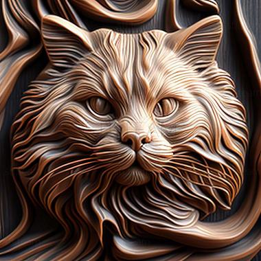 3D model Siberian cat (STL)